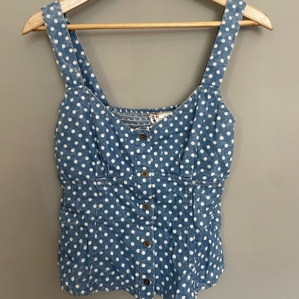 Mimi Chica Button Up Tank Top